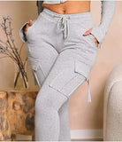 High-Waist Cargo Trousers