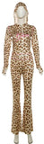 Leopard Print Top and Tight Trousers Suit