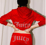 Juicy Sweatshirt and Pants with Diamonds