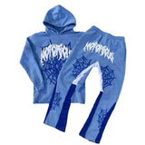 Spider Web Print Hoodie & Trousers Set